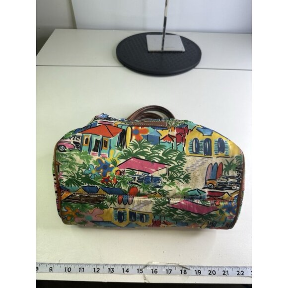 Dooney & Bourke White Green Printed Shoulder Bag - Picture 9 of 9